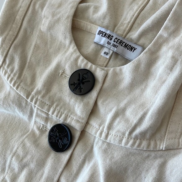 Opening Ceremony ONE SIZE (Oversized) Beige Hooded Elastic Cuffs Trench Coat - Picture 6 of 9